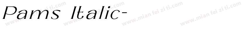 Pams Italic字体转换